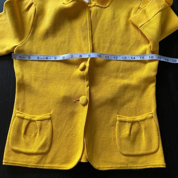 J. Crew Women's Yellow Short Sleeve Crop Jacket Top, Small (g49) - Picture 9 of 11